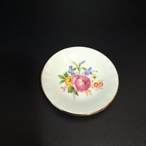 Adderley Butter Pat Plate Fine Bone China Floral Design England Vintage